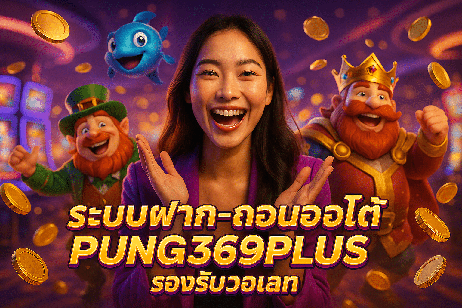 ระบบฝาก-ถอนออโต้ PUNG369PLUS รองรับวอเลท